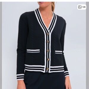 Tuckernuck Black Cable Charley Cardigan